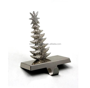 Soporte de media de copo de nieve Chapado en plata, decoración navideña de Metal para manto, chimenea, regalo, colgante, decoración de fiesta navideña - Product Image 2