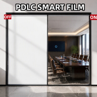 Film intelligent PDLC auto-adhésif commutable pour vitres, idéal pour portes en verre, cloisons de bureau, hôtels, salles de bain et villas