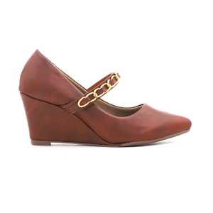 Zapatos de corte marrón WN7251, zapatos planos cómodos para mujer - Product Image 2