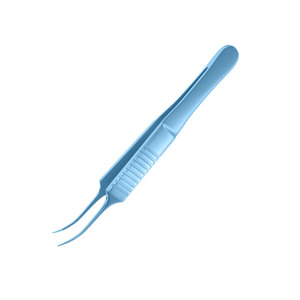 Pince à ligature courbée McPherson manuelle, plateforme de ligature de 4,00 mm, 109 mm, en titane, pour microsurgie ophtalmique, nœuds de suture, certifiée CE - Product Image 6