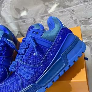 Chaussures de marche décontractées de luxe pour hommes et femmes, baskets de sport à lacets de haute qualité, en cuir véritable pour l'extérieur - Product Image 6