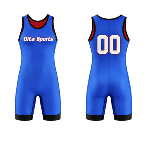 Singlet de Lucha Sublimado Azul Rey para Hombre, Uniforme de Lucha Atlético Ligero de Poliéster, Ropa Deportiva para Entrenamiento y Alto Rendimiento - Product Image 1