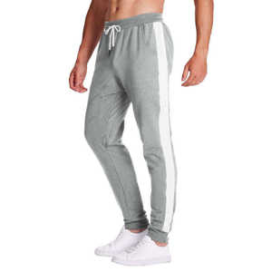 Pantalon de jogging respirant 100 % polyester de couleur unie pour homme, avec bande latérale, idéal pour le sport et les loisirs – Vente en gros - Product Image 5