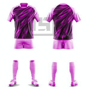 Ensemble d'uniformes de rugby personnalisés, maillot et short imprimés, anti-transpiration, coupe-vent, écologiques, 100 % polyester sans couture - Product Image 2