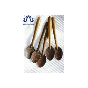 Cuillère en fibres végétales écologiques de haute qualité, sûre et propre, idéale pour mélanger les salades et remuer le café, vente directe. - Product Image 1
