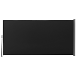 Toldo Retráctil para Patio de 10 Pies x 5 Pies con Lona de PVC Negra, Pantalla de Privacidad, Protección Solar, Marco de Aluminio Resistente al Viento - Product Image 1