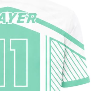 Conjunto de Uniforme de Fútbol Personalizado Verde Menta y Blanco, Uniforme de Fútbol Ligero, Ropa de Entrenamiento para Equipos, Alibaba.com - Product Image 6