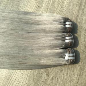 Paquet de cheveux bruts vietnamiens os droit en gros de haute qualité 100% Super qualité au prix pour la couleur grise - Product Image 3