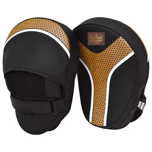 Made Pakistan Wholesale Customizable Leather PU Lightweight Boxing Punching <b>Focus</b> <b>Pads</b> Adjustable Straps Customized Colors - Product Image 1