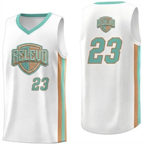 Camiseta de Baloncesto Blanca Unisex Relevo sin Mangas, Impresión por Transferencia de Calor, Número 23, Nombre del Equipo Personalizado, Transpirable, de Secado Rápido para Adultos - Product Image 1