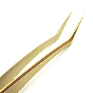 Pinzas para Extensión de Pestañas J2 de Acero Inoxidable Japonés Antiestático, Puntas de Fibra para Volumen, Logotipo Personalizado, Herramientas de Belleza al por Mayor - Product Image 3