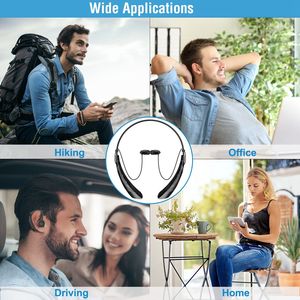 Auricolari Sportivi Wireless V5.0, Resistenti al Sudore, In-Ear con Fascia Magnetica da Collo, Stereo, Bassi Profondi, Comodi per lo Sport - Product Image 4