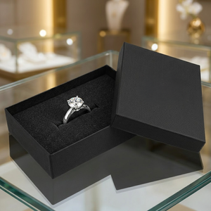 Caja de Regalo para Joyería de Moda con Laminado Mate y Forro de Esponja |   Empaque de Cartón Portátil con Recubrimiento UV y Grabado en Relieve - Product Image 3