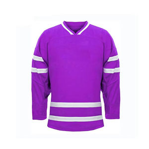 Maillot de hockey sur glace personnalisé 100% polyester pour hommes, antibactérien, séchage rapide, protection UV, impression par sublimation, nom d'équipe personnalisé - Product Image 1
