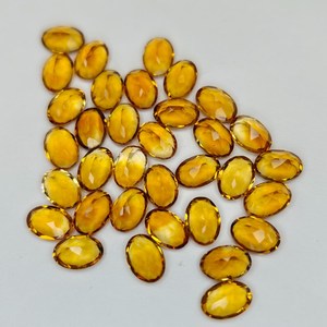 พลอยซิทรินแท้ธรรมชาติทรงรีขนาด 7x5 มม. สีเหลืองทองเจียระไน แบรนด์ HASNAIN GEMS สำหรับทำแหวน ต่างหู และเครื่องประดับ - Product Image 5