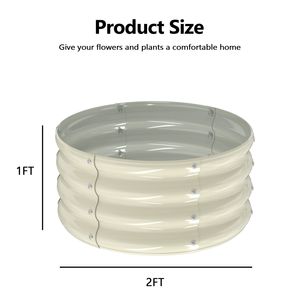 2 Pezzi Fioriera Rustica in Metallo Zincato 2x2x1ft per Giardino, Contenitore per Piante da Esterno per Coltivare Verdure e Frutta, Peso 5kg - Product Image 2