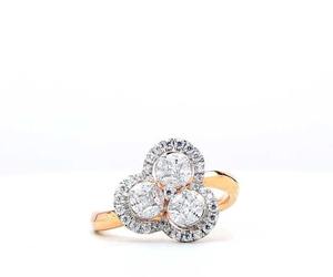 AMBER JEWELS Classic Brilliant Cut Moissanite Romantic Engagement Ring IGI Certified Rhodium Plated 925 Silver Pave Setting - Product Image 1