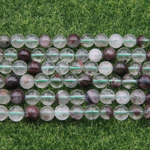 Perles de Quartz Phantom Authentiques 6mm 8mm 10mm, Perles Rondes en Cristal Naturel de Jardin, Pierres Précieuses Claires, Fourniture en Gros pour Bijoux - Product Image 6