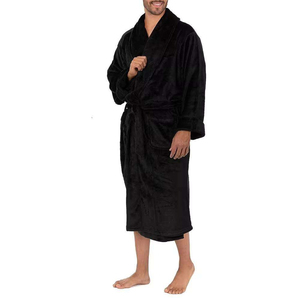 Peignoir thermique décontracté pour homme, respirant, en tissu éponge, avec manches longues et poches, en coton, logo personnalisé, qualité OEM - Product Image 4