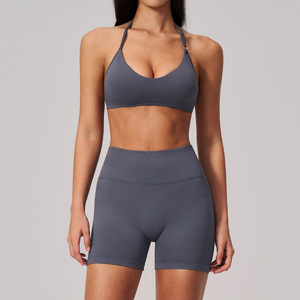 New Arrivals Active Wear Women Flare Yoga <b>Pants</b> Sports Clothing High Waist Leggings Gym Shorts Women's Sports Bra Set - Product Image 2