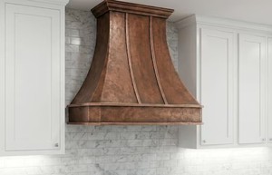 Hotte de cuisine en cuivre, type îlot, avec ventilation et évent, ventilateur d'extraction décoratif pour cuisinière - Product Image 5