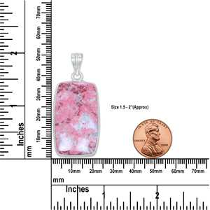 Collar con Colgante de Gema de Tulita Rosa en Forma de Gancho Vintage, Joyería de Latón Plateado, Regalo de Navidad para Esposa y Novia - Product Image 3