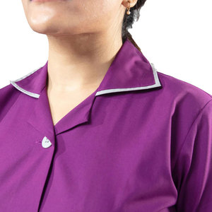 Women’s Medical <b>Staff</b> Clothing Set Collared Short Sleeve Top Utility <b>Pockets</b> Trousers Hospital Clinic Healthcare Uniform - Product Image 4