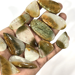 Chrysoprase Citron Naturel Cabochon Pierre Précieuse Non Montée Formes Mixtes 20-30mm Prêt à Expédier Vente en Gros Livraison Rapide - Product Image 1