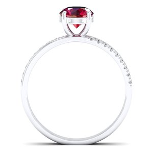 Anillos de Oro Sólido de 14K con Diamantes Certificados por IGI y Rubíes, Precio al por Mayor REYES, Joyería Fina de Lujo para Bodas - Product Image 4