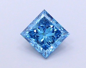 Diamant de laboratoire CVD de qualité supérieure, taille princesse, bleu vif, clarté VS1, finition excellente, pierre précieuse rare pour bijoux sur mesure - Product Image 1