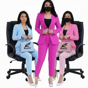 Blazer para Mujer, Color Sólido, Manga Larga, Un Solo Botón, Blazers de Oficina, Traje para Mujer, Chaquetas de Negocios para Mujer - Product Image 6