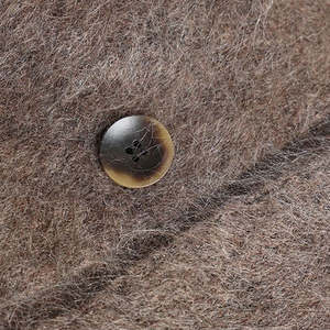 Abrigo de Punto de Terciopelo para Mujer Tallas Grandes, Elegante, de Manga Larga, Casual, Texturizado, con Botón Único y Mangas Desmontables de Piel para Otoño - Product Image 5