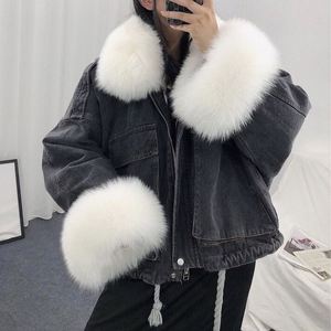 Chaqueta de Mezclilla de Invierno para Mujer, de Alta Calidad, con Peluche, Chaqueta de Mezclilla Elegante para Mujer, Venta al por Mayor - Product Image 4