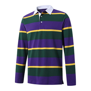 Camiseta de Rugby Personalizada al por Mayor, de Manga Larga, Informal, Sólida, Transpirable, Teñida, para Fanáticos del Rugby - Product Image 5
