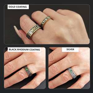 แหวนโรงเรียน BOJ รุ่น 005 แหวนเงินประดับเพชรแบบสั่งทำพิเศษสำหรับรับปริญญา แหวนมหาวิทยาลัยและแหวนชั้นเรียนสำหรับทุกเพศ เป็นของขวัญสำหรับงานปาร์ตี้ - Product Image 2