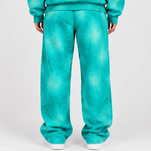 Pantalon de jogging surdimensionné délavé effet soleil pour femme, style streetwear décontracté en mélange de coton, coupe ample, mode vintage - Product Image 2