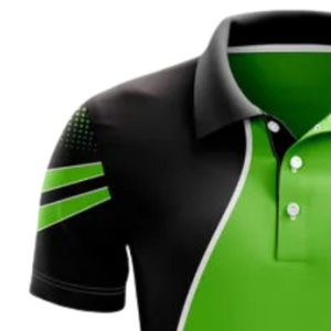 Maillot de cricket pour homme noir et vert à sublimation, polo à manches courtes, vêtement de sport pour l'entraînement et les matchs, tenue de performance athlétique - Product Image 4