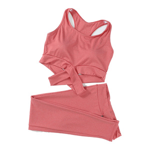 Conjuntos de Yoga de 2 Piezas sin Costuras para Mujer, Ropa Deportiva, Mono, Ropa Deportiva Activa, Ropa de Gimnasio, Spandex/Nylon Personalizado - Product Image 4