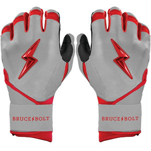 ถุงมือตีเบสบอลหนังแท้รุ่นใหม่ Bruce Bolt ป้องกันการลื่น นุ่มสบาย เหมาะสำหรับการฝึกซ้อม ใช้ได้ทั้งมือซ้ายและขวา ปิดด้วยแถบตีนตุ๊กแก ปรับแต่งได้ - Product Image 1