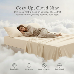 Ensemble de draps double en microfibre ivoire de luxe avec taies d'oreiller |   Literie de qualité supérieure de style hôtel |   Confort Lisse |   2026 - Product Image 5