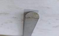Barre d'acier industrielle premium Punit Industries, en acier doux étiré, profil plat en D, largeur 12 mm, épaisseur 8 mm, longueur 6 m, bord arrondi