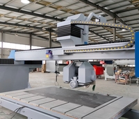 Scie à pont CNC 5 axes pour la découpe du granit et du marbre avec moteur et pompe, haute productivité, coupeuse de carreaux de pierre, puissance 29 kW