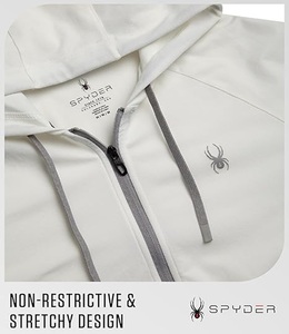 Sweat à capuche pour homme de haute qualité, lourd, avec cordon de serrage et fermeture éclair, coupe classique, empiècements contrastés, manches longues - Product Image 4