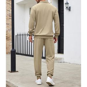 Personnalisé 100% coton sweat joggers ensemble hommes confortable parfait porter des pulls ras du cou pantalons de survêtement survêtements pour hommes - Product Image 3
