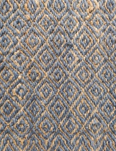 Alfombra Dhurrie Hecha a Mano, Alfombra de Yute Azul con Tejido Plano Geométrico, Alfombra India Tejida a Mano, Alfombra Dhurrie Estilo Boho - Product Image 5