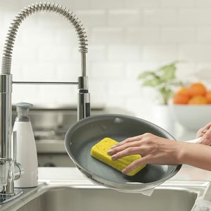 Lot de 3 éponges de nettoyage en cellulose imprimées prune, lime et orange – Éponges et tampons à récurer de qualité supérieure - Product Image 3