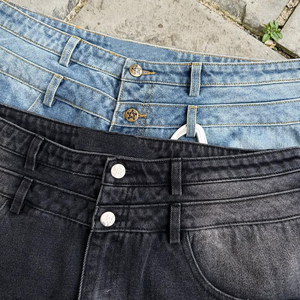 Pantalones Cortos de Mezclilla Cargo para Hombre al por Mayor, Personalizables, con Múltiples Bolsillos, Doble Cintura, Estilo Vintage Desgastado - Product Image 5