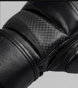 Gants de grappling MMA en fibre de carbone noire, finition mate, demi-doigts, équipement d'entraînement - Product Image 5