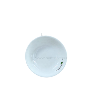 Juego de 12 Tazones de Cerámica Tradicionales de Hanói, Ecológicos y de Primera Calidad, con Diseño de Hojas Florales Verdes Pintadas a Mano y Acabado Pulido - Product Image 3