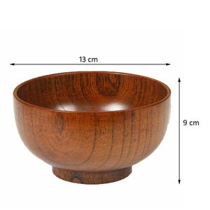 Bol en bois fait main économique pour servir le petit-déjeuner, le déjeuner et le dîner, avec un style de décoration rustique élégant pour la maison - Product Image 3
